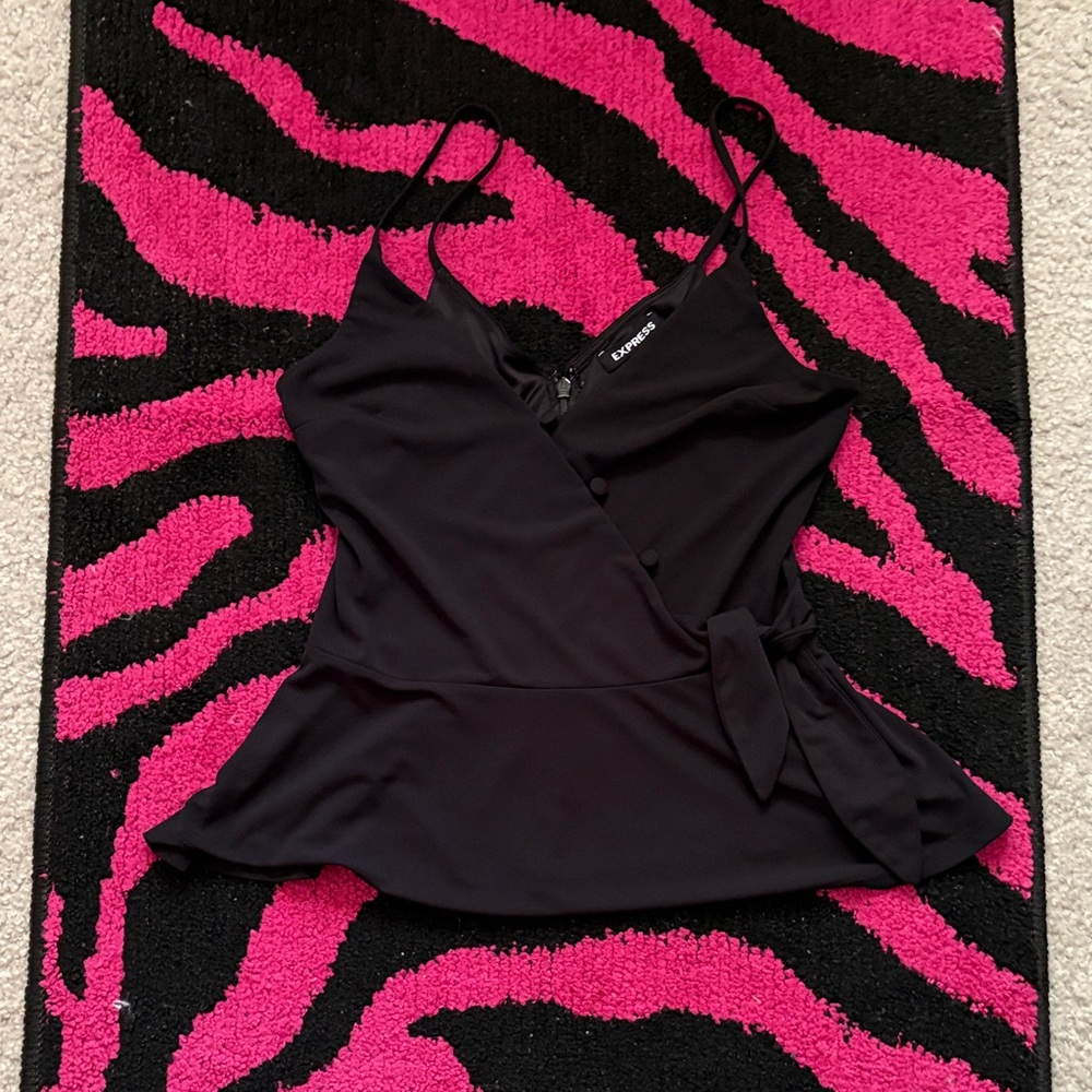 Express Black Wrap Camisole Top